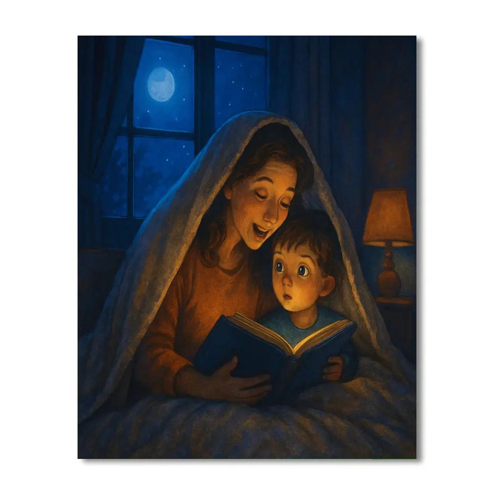 Starlit Storytime With Mom Numbered painting kits
