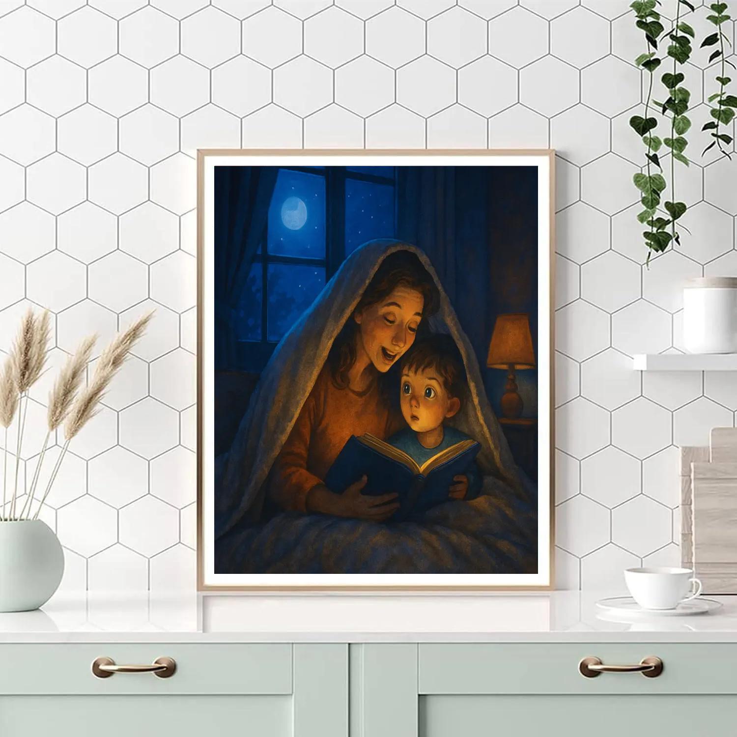 Starlit Storytime With Mom Numbered painting kits