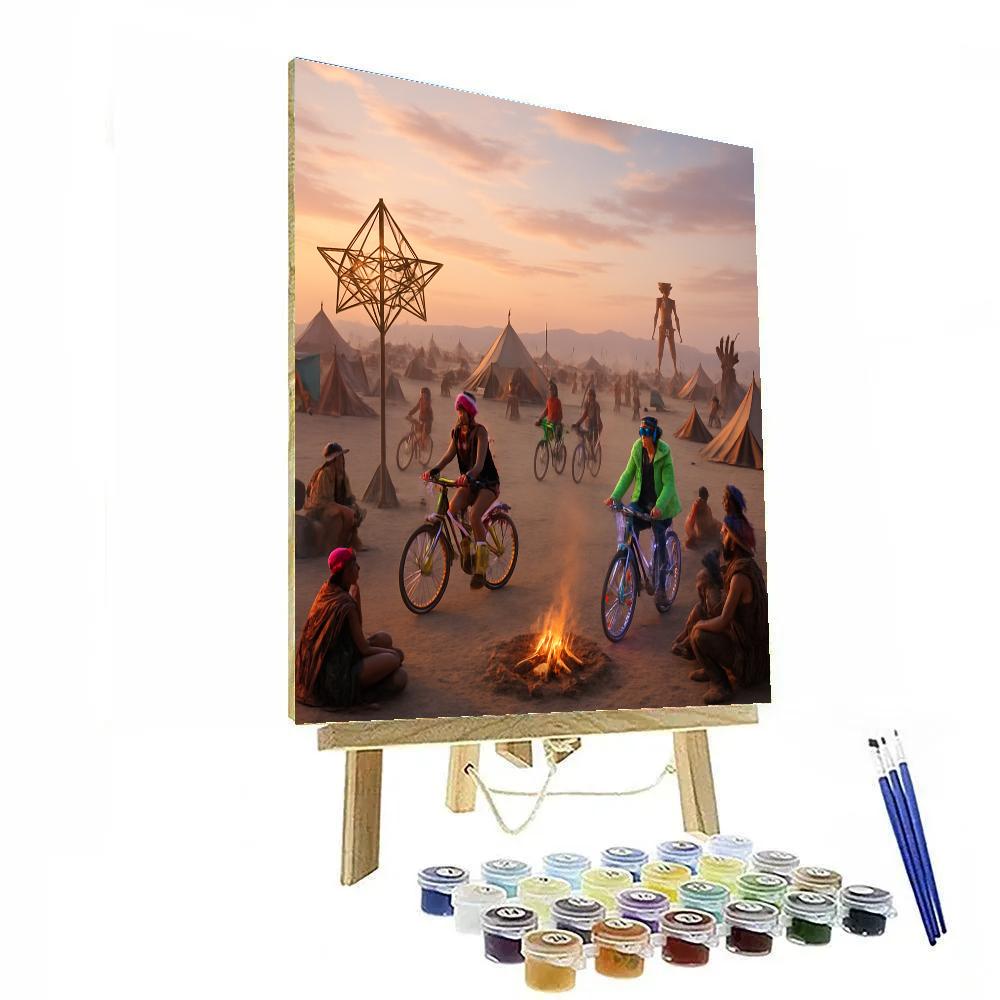 Burning Man Desert Gathering paint by number