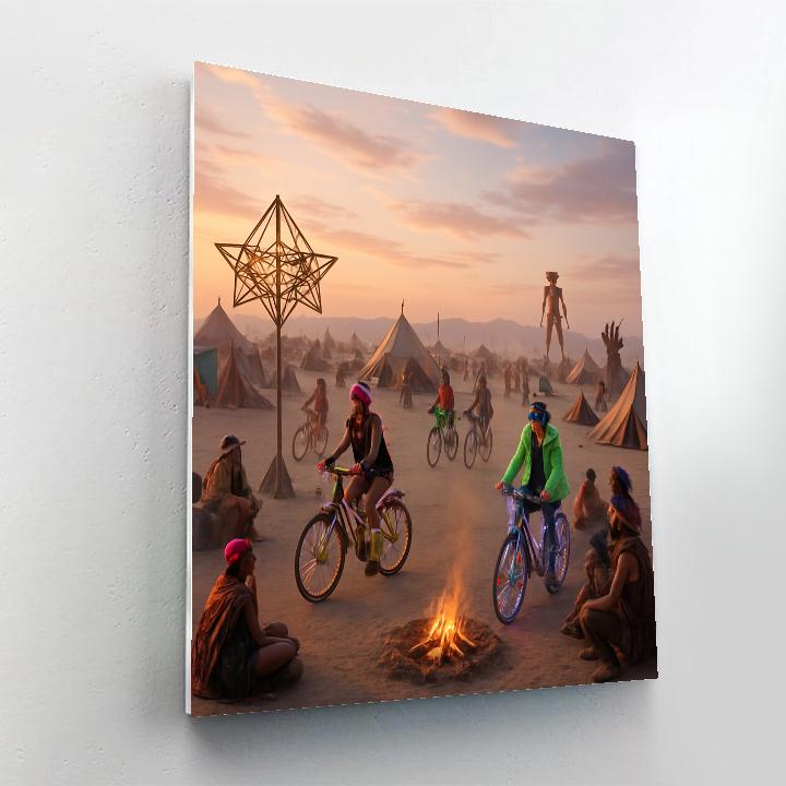 Burning Man Desert Gathering paint by number