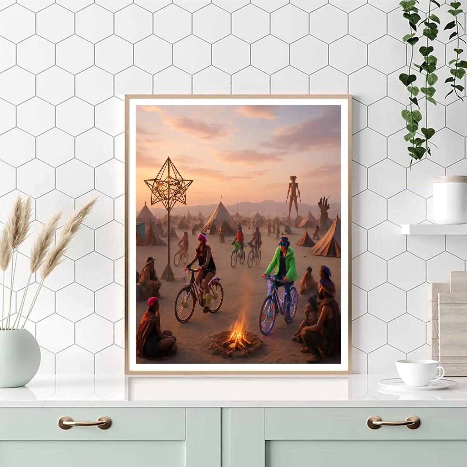 Burning Man Desert Gathering paint by number