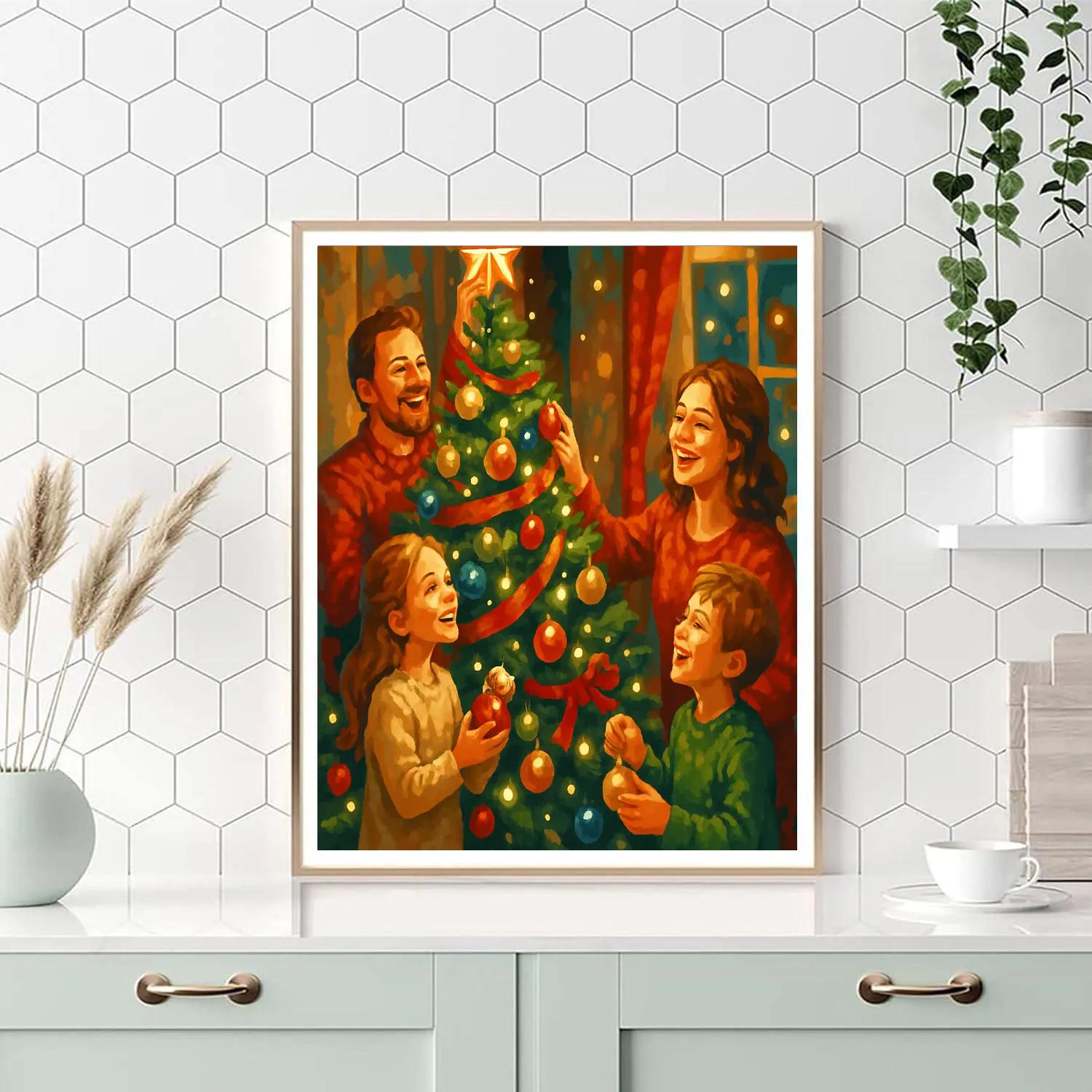 Joyful Gathering Number painting