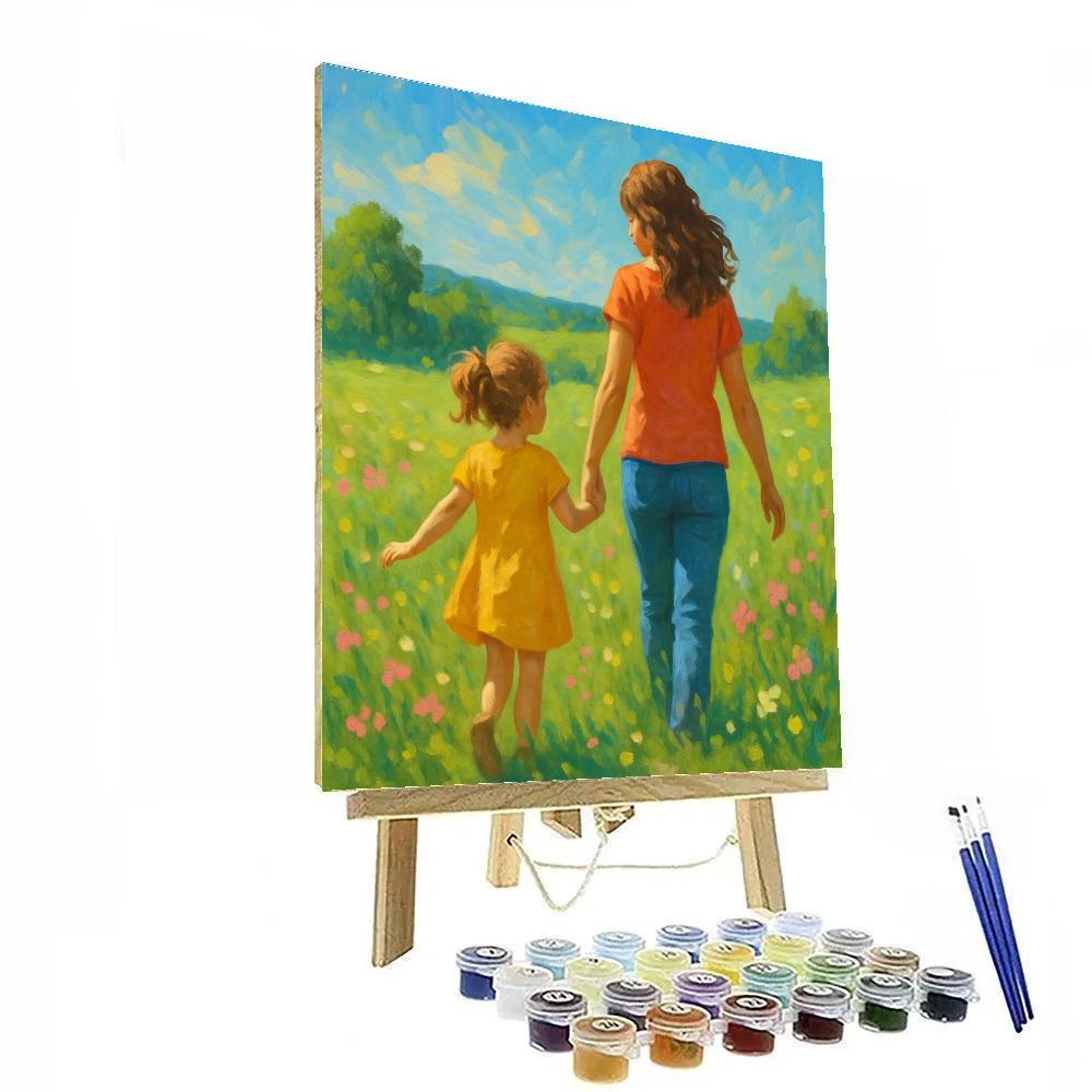 Spring Meadow Stroll painting number kit