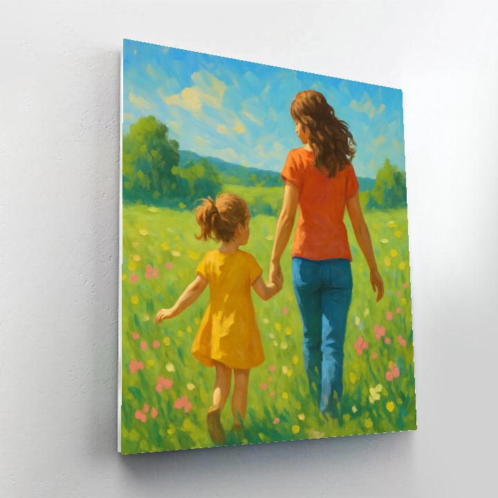 Spring Meadow Stroll painting number kit