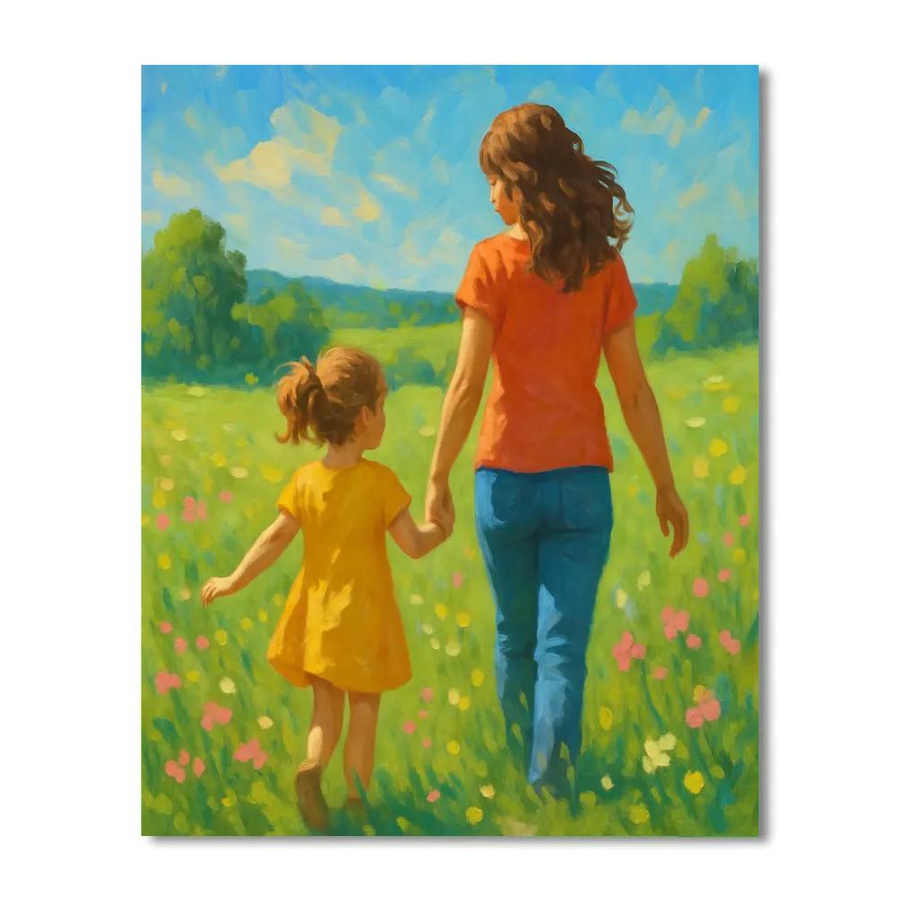 Spring Meadow Stroll painting number kit