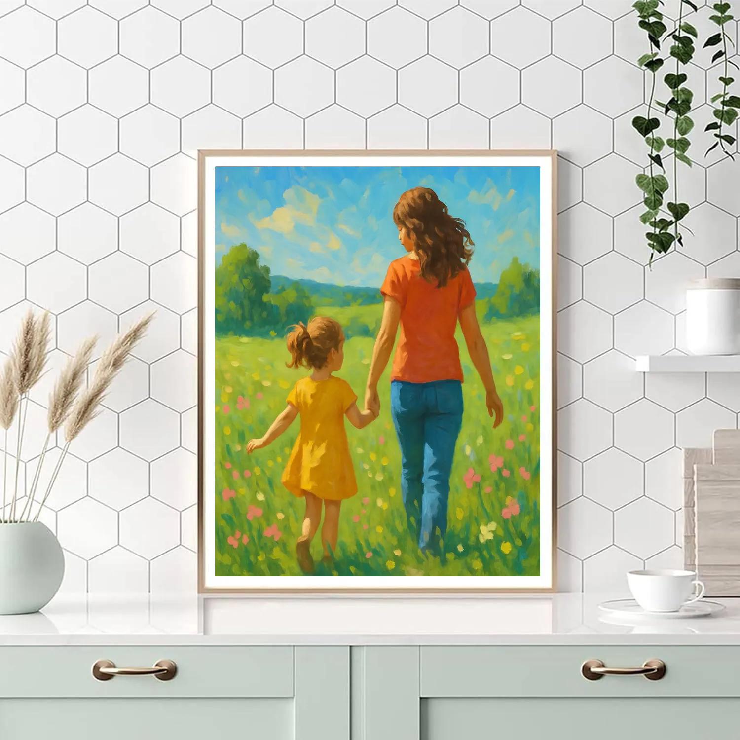 Spring Meadow Stroll painting number kit