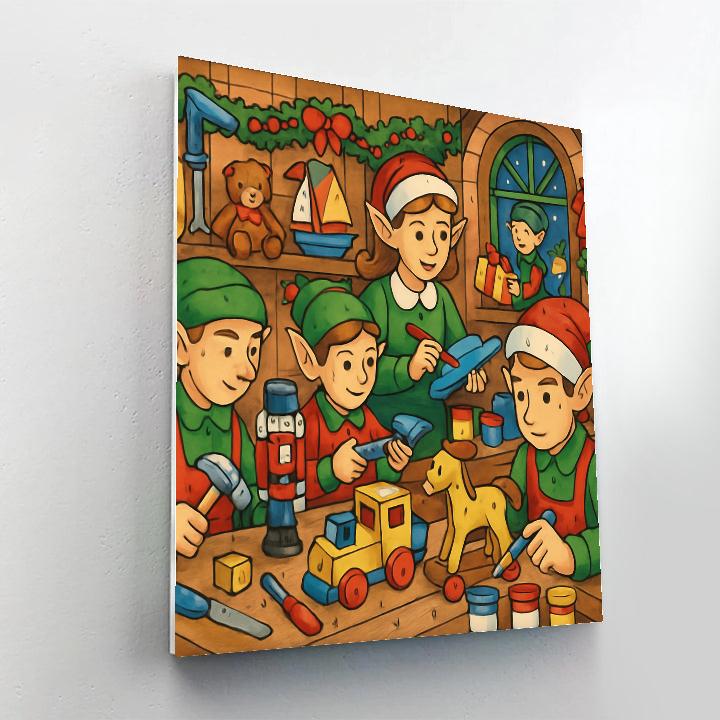 Santas Workshop Numbered painting kits