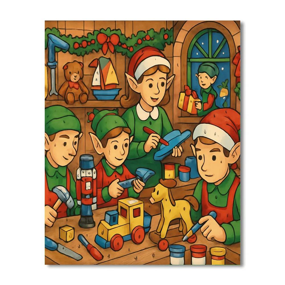 Santas Workshop Numbered painting kits