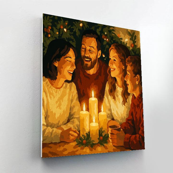 Candlelight Vigil Number painting