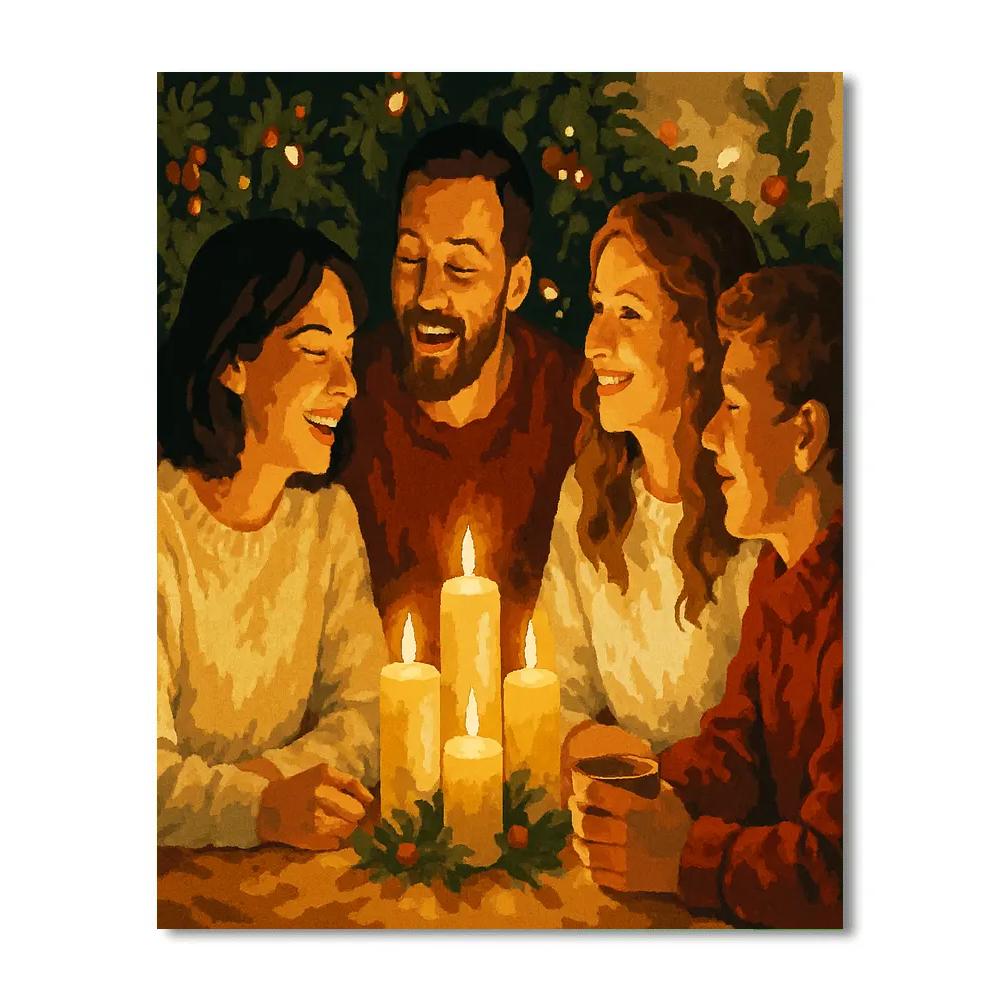 Candlelight Vigil Number painting