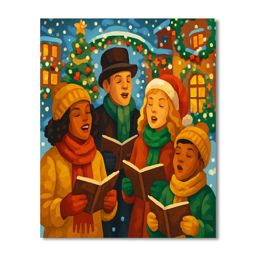 Holiday Choir Numbered painting kits