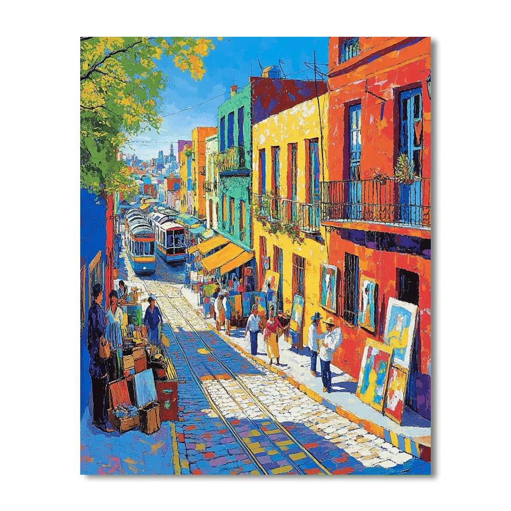 Caminito Colorful Row Houses Buenos Aires Argentina Painting by numbers kit