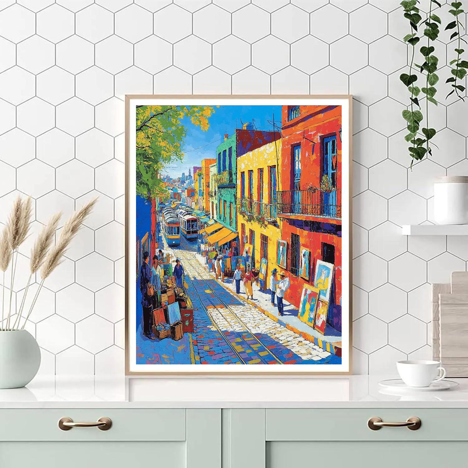 Caminito Colorful Row Houses Buenos Aires Argentina Painting by numbers kit