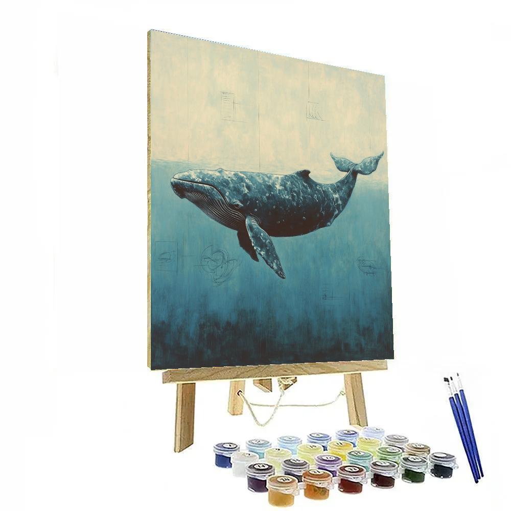 Leonardo Da Vinci Inspired Oceanic Leviathan Study paint by numbers