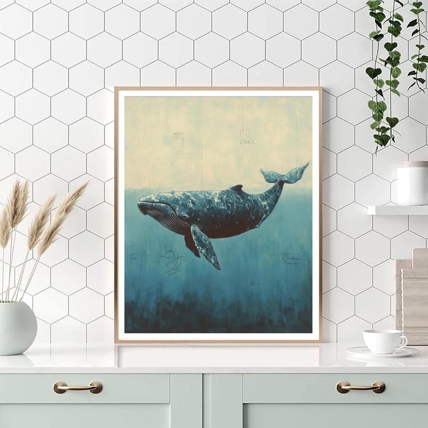 Leonardo Da Vinci Inspired Oceanic Leviathan Study paint by numbers