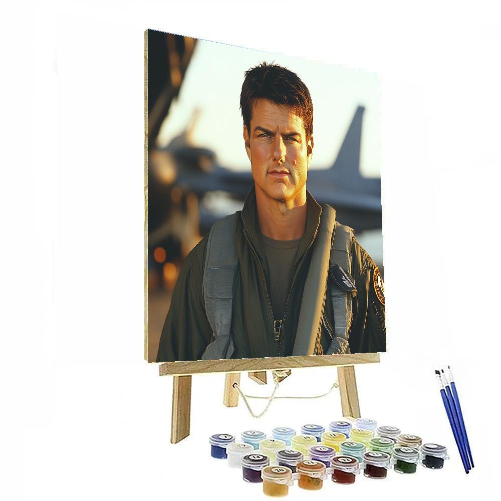 Tom Cruise: Soaring With Maverick Resolve Paint by numbers art