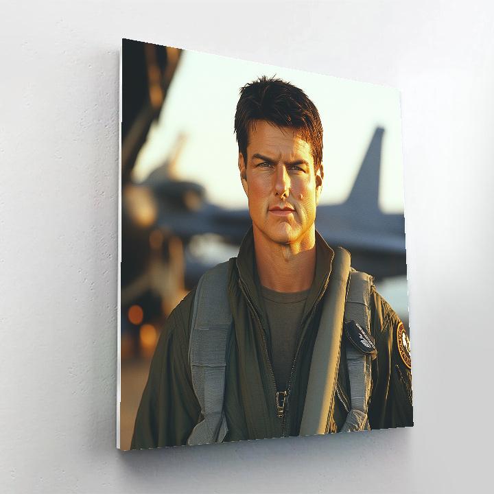 Tom Cruise: Soaring With Maverick Resolve Paint by numbers art