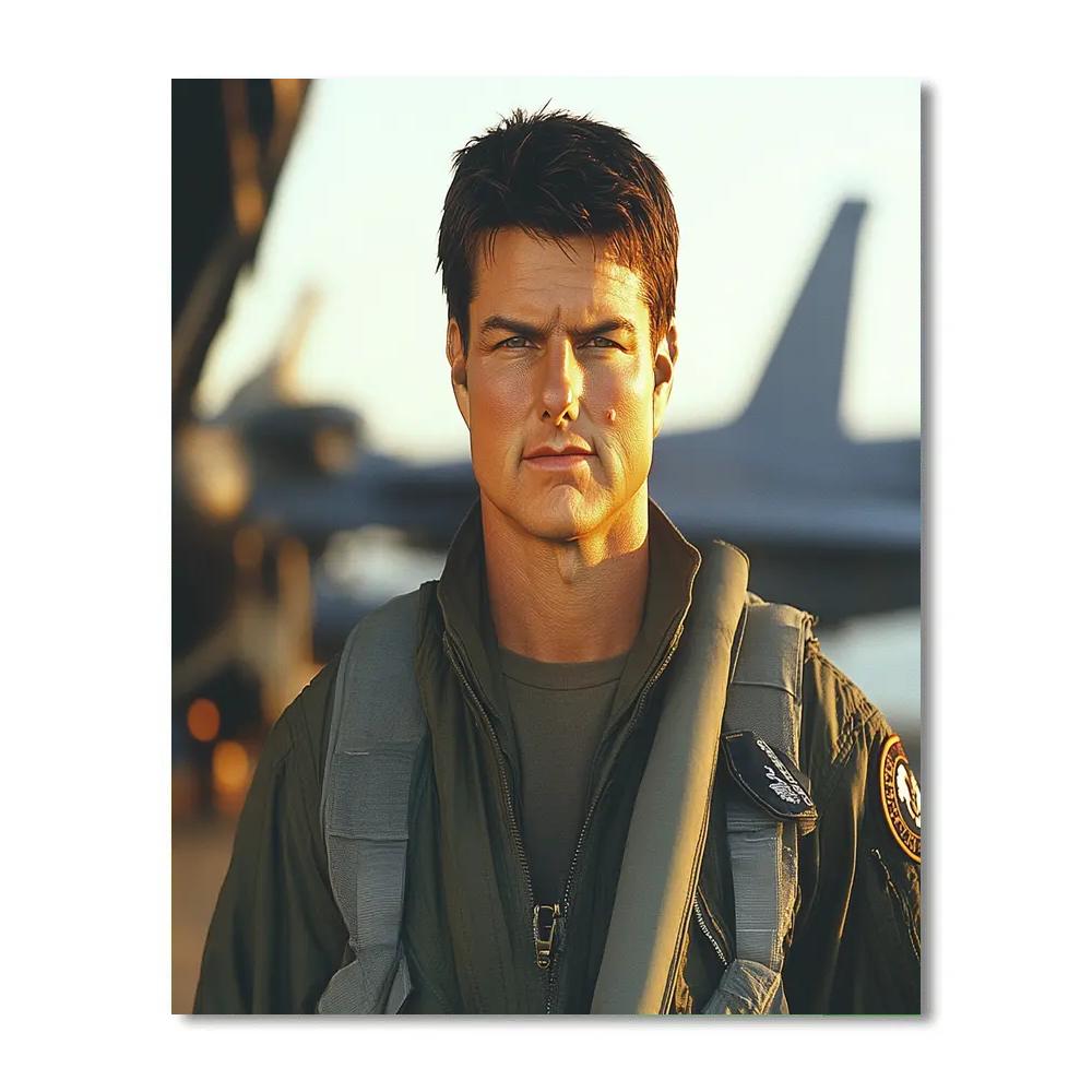 Tom Cruise: Soaring With Maverick Resolve Paint by numbers art