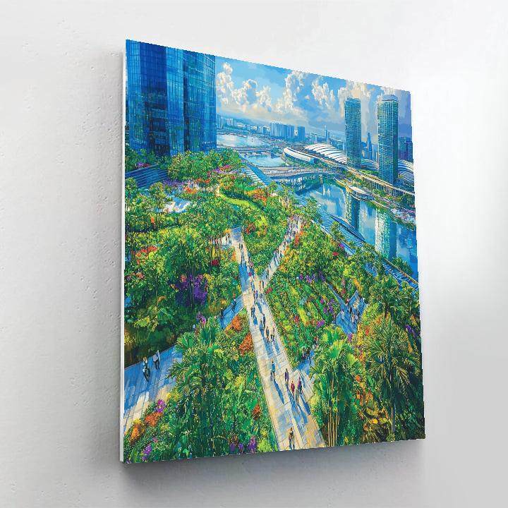 Green Roof Gardens Atop Marina Bay Sands Singapore Number painting