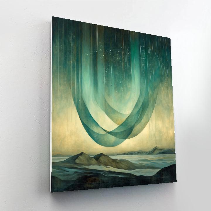 Leonardo Da Vinci Inspired Aurora Geometry paint by number