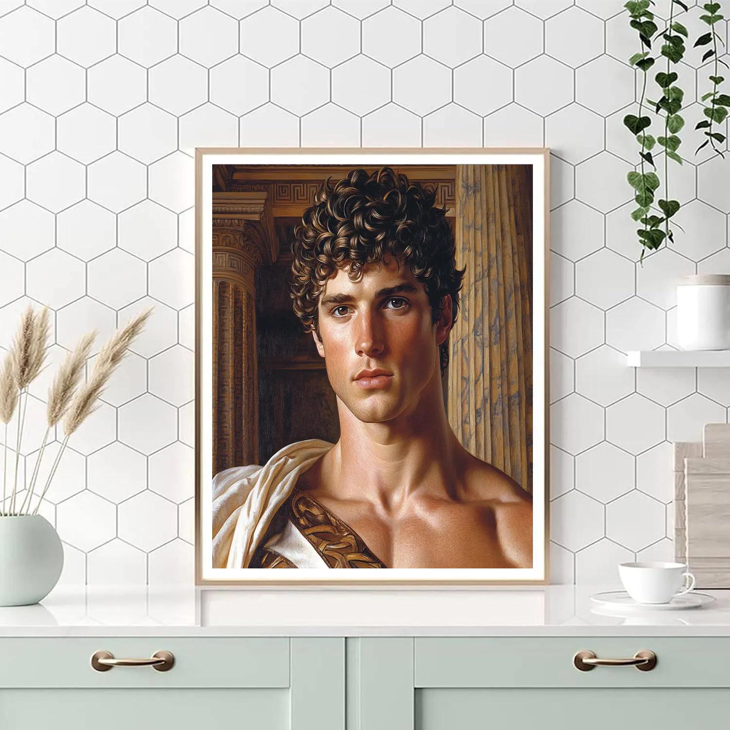 Michelangelo Inspired Heroic Athlete DIY paint by numbers