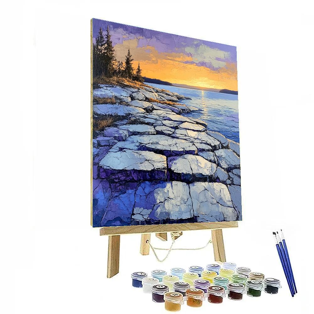 A.Y. Jackson Inspired Rocky Shield Dawn Number painting