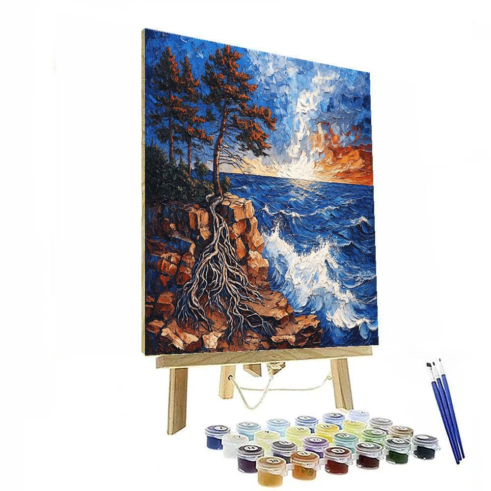 Arthur Lismer Inspired Georgian Bay Gales paint by color