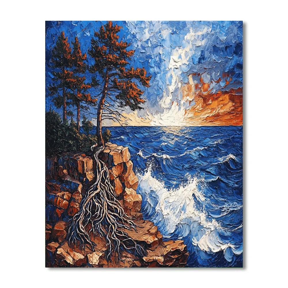 Arthur Lismer Inspired Georgian Bay Gales paint by color