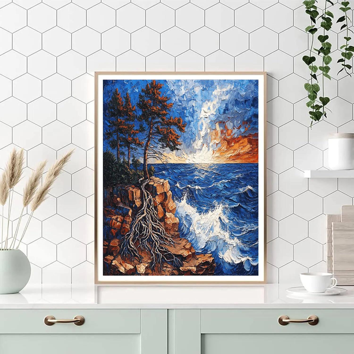 Arthur Lismer Inspired Georgian Bay Gales paint by color
