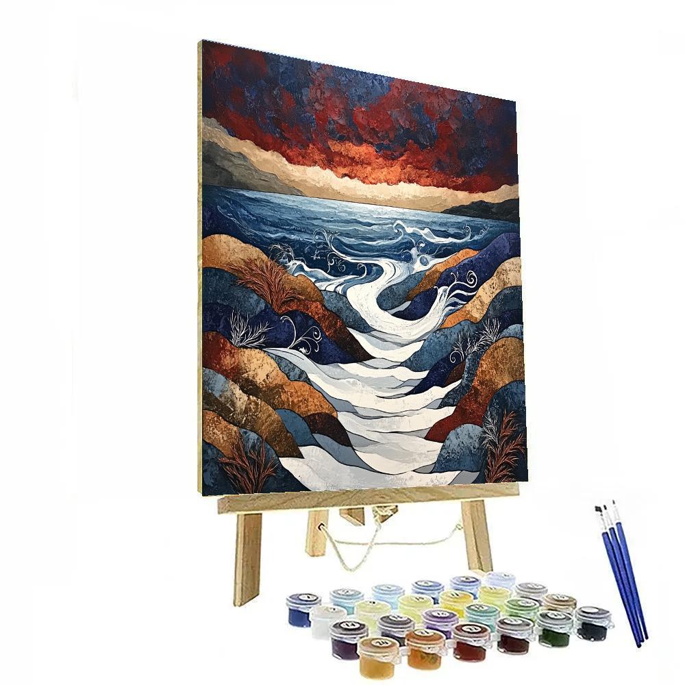 Arthur Lismer Inspired September Storm Over Channel paint by color