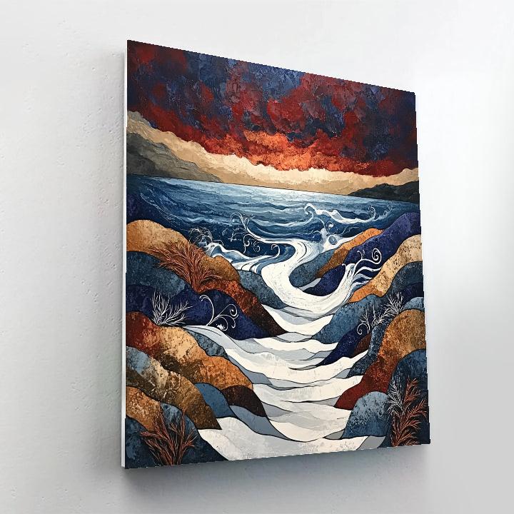 Arthur Lismer Inspired September Storm Over Channel paint by color