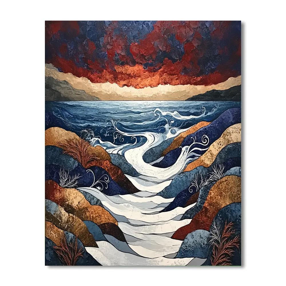 Arthur Lismer Inspired September Storm Over Channel paint by color