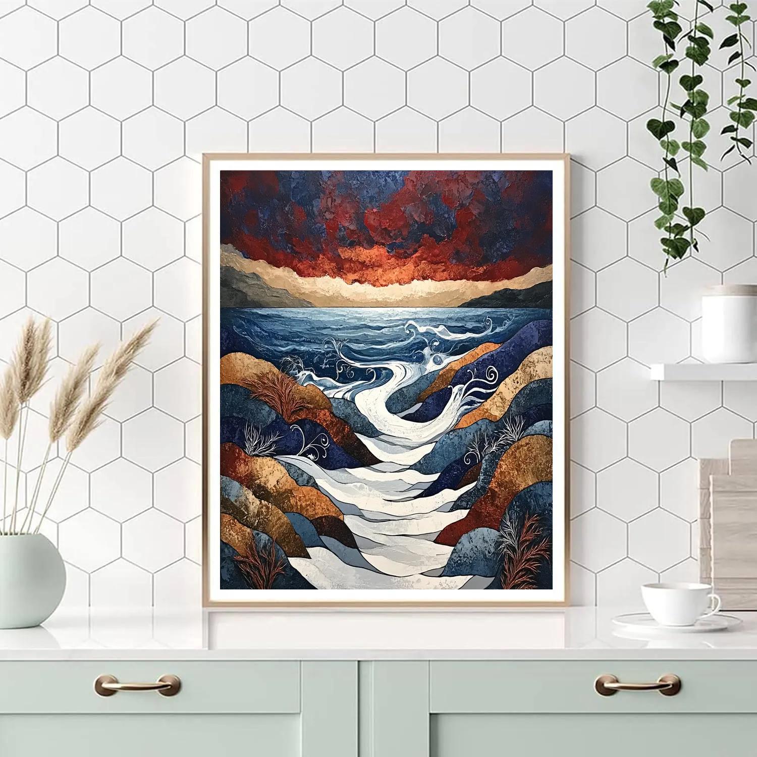 Arthur Lismer Inspired September Storm Over Channel paint by color