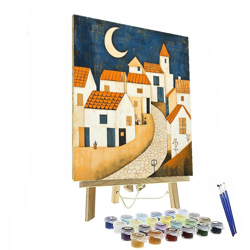 Klee Inspired Moonlit Village Paint by numbers kits