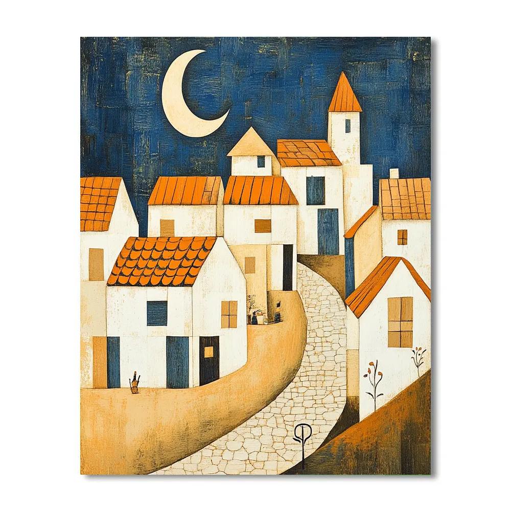 Klee Inspired Moonlit Village Paint by numbers kits