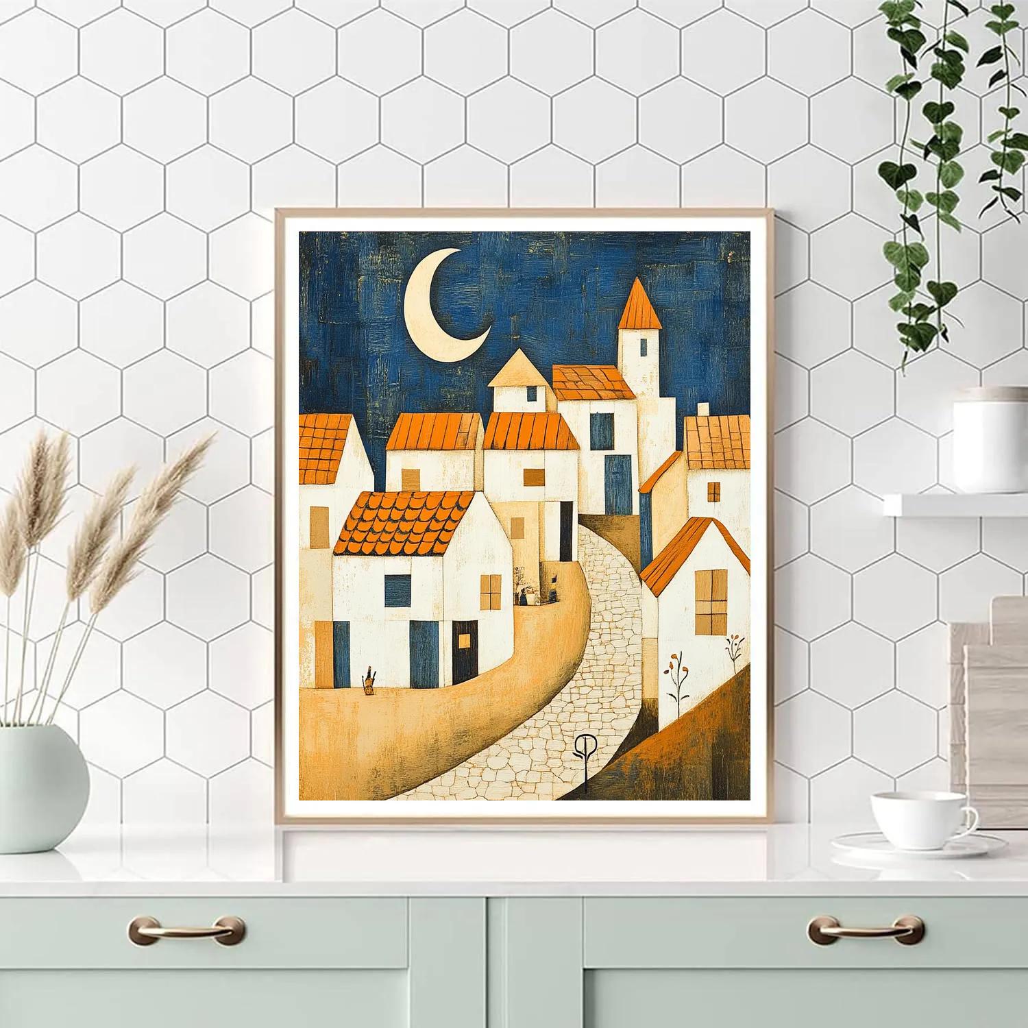 Klee Inspired Moonlit Village Paint by numbers kits