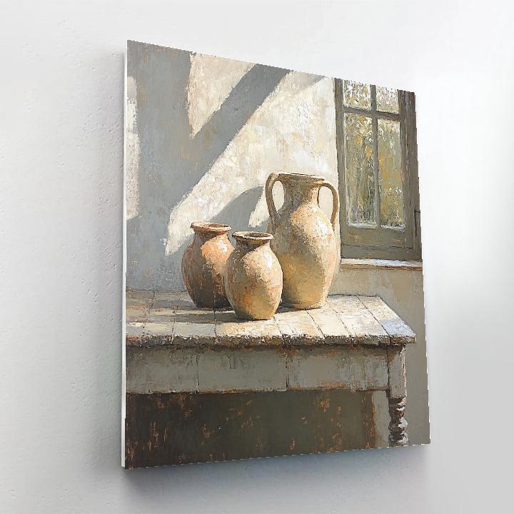 Diego Velázquez Inspired Earthenware Jugs In Soft Light Painting by numbers kit