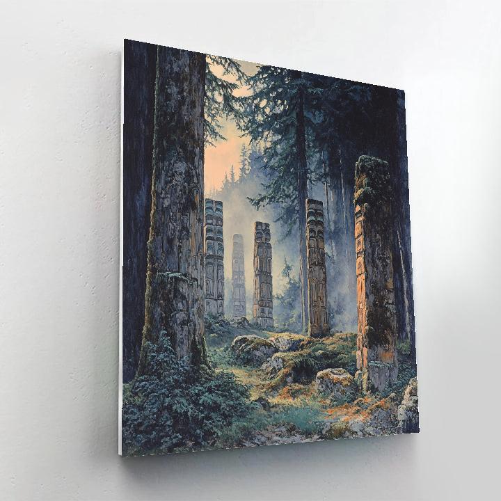 Emily Carr Inspired Ancient Totem Grove Painting by numbers kit