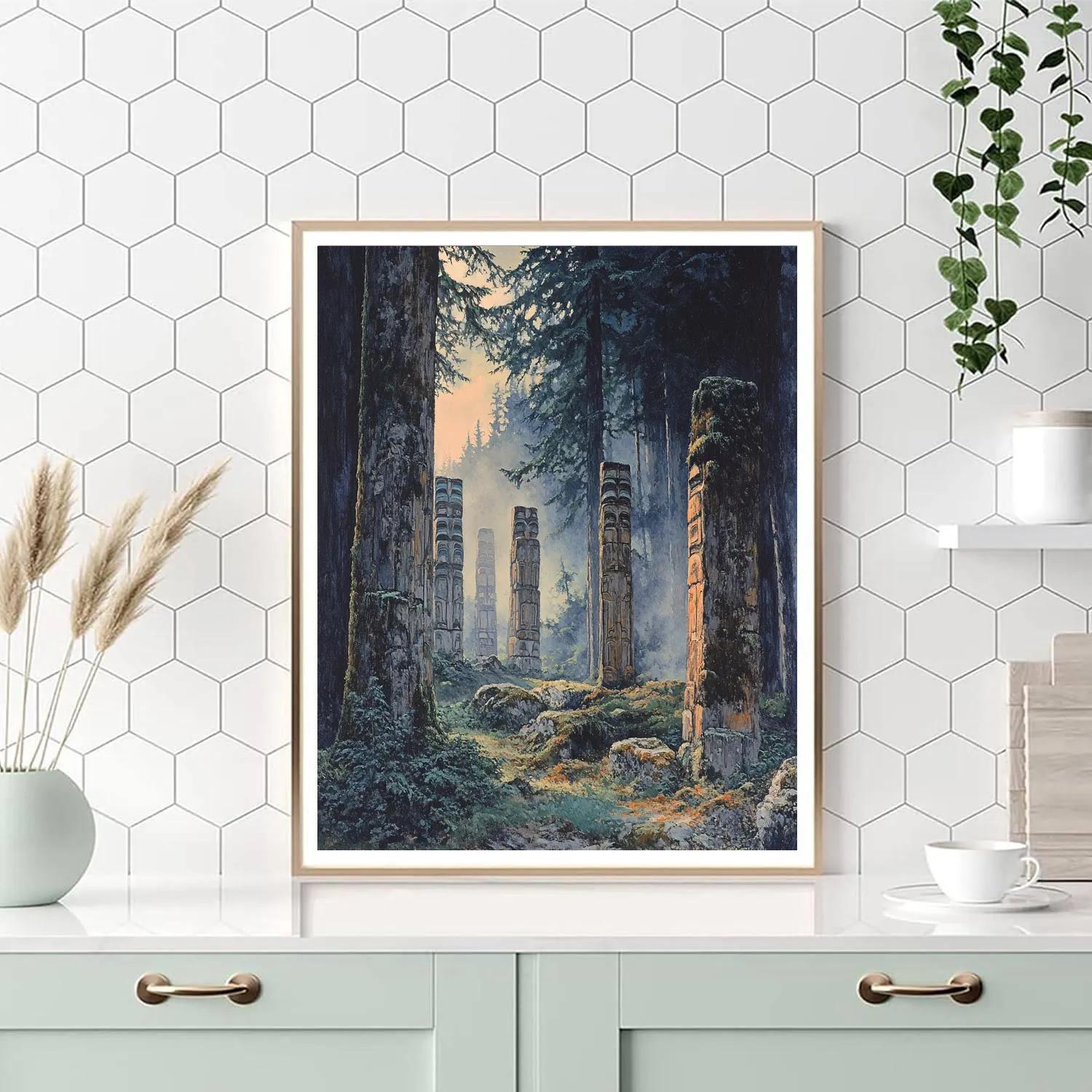 Emily Carr Inspired Ancient Totem Grove Painting by numbers kit