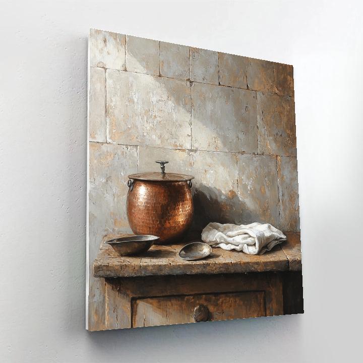 Diego Velázquez Inspired Copper Pots And Pewter Paint by numbers art