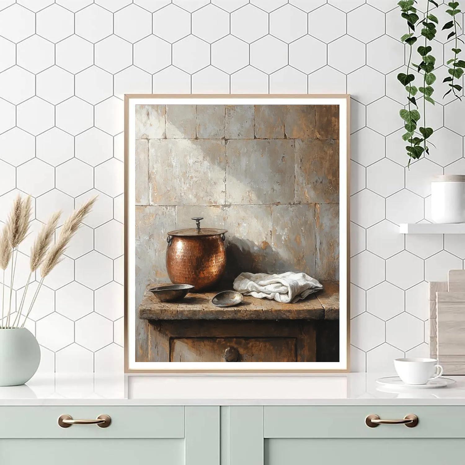 Diego Velázquez Inspired Copper Pots And Pewter Paint by numbers art