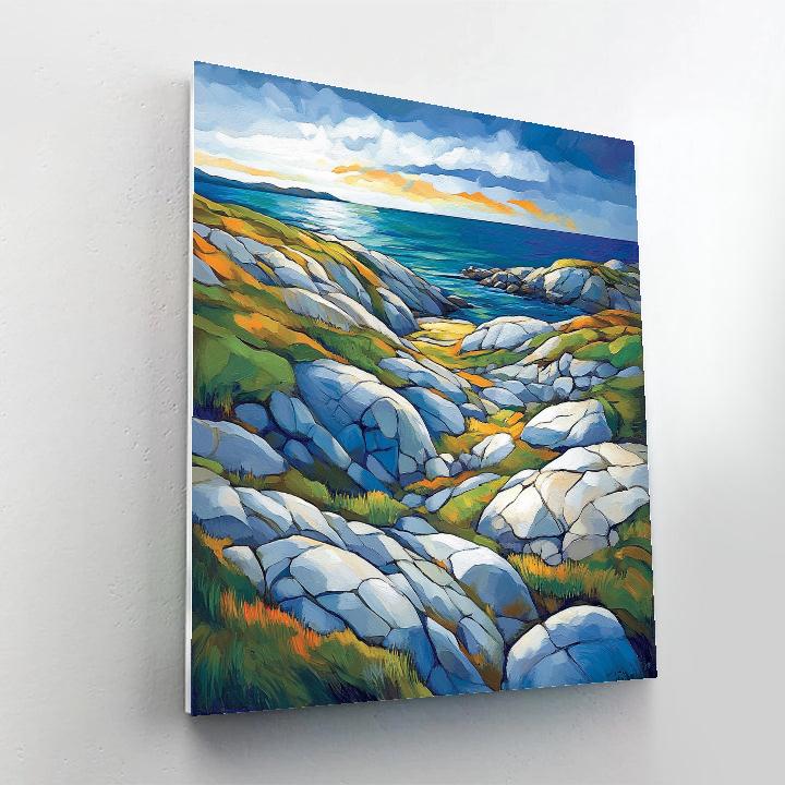 Edvard Munch Inspired Trembling Rock Formations Painting by numbers kit