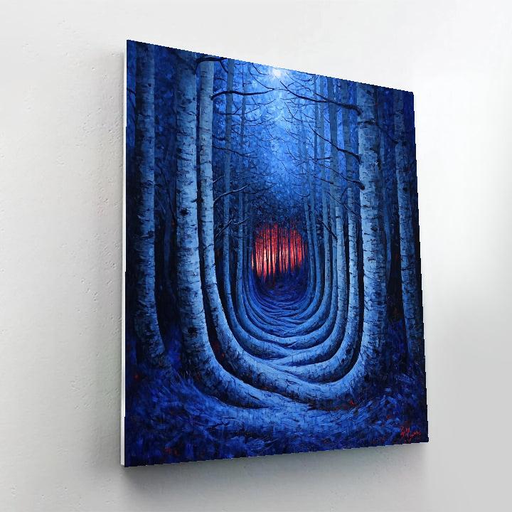 Edvard Munch Inspired Enchanted Forest Midnight Numbered painting kits