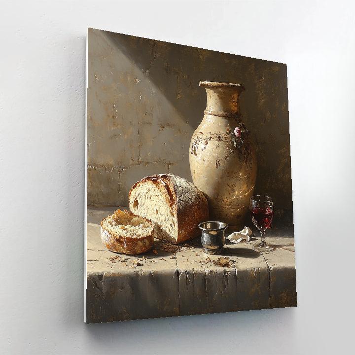 Diego Velázquez Inspired Bread And Wine Vessels painting number kit