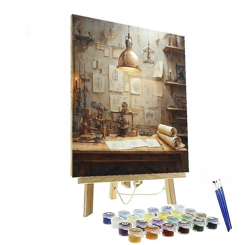 Da Vinci Inspired Inventors Workshop Paint by numbers art