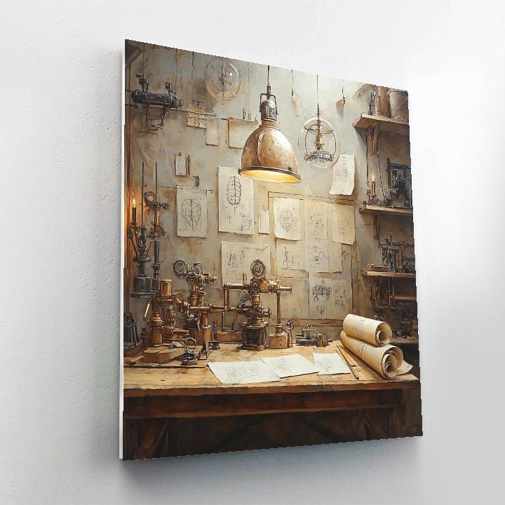 Da Vinci Inspired Inventors Workshop Paint by numbers art