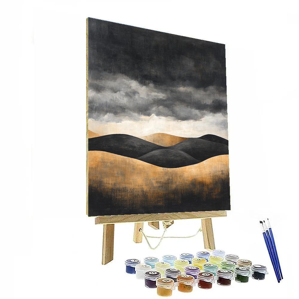 Francisco Goya Inspired Twilight Hills Under Brooding Sky Number painting