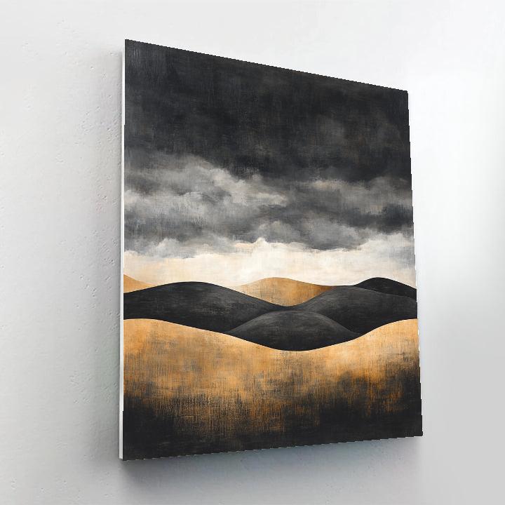 Francisco Goya Inspired Twilight Hills Under Brooding Sky Number painting
