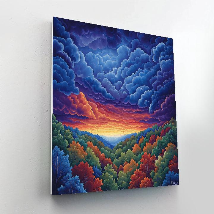 Frederick Varley Inspired Storm Charged Twilight Over Northern Woods Painting by numbers kit