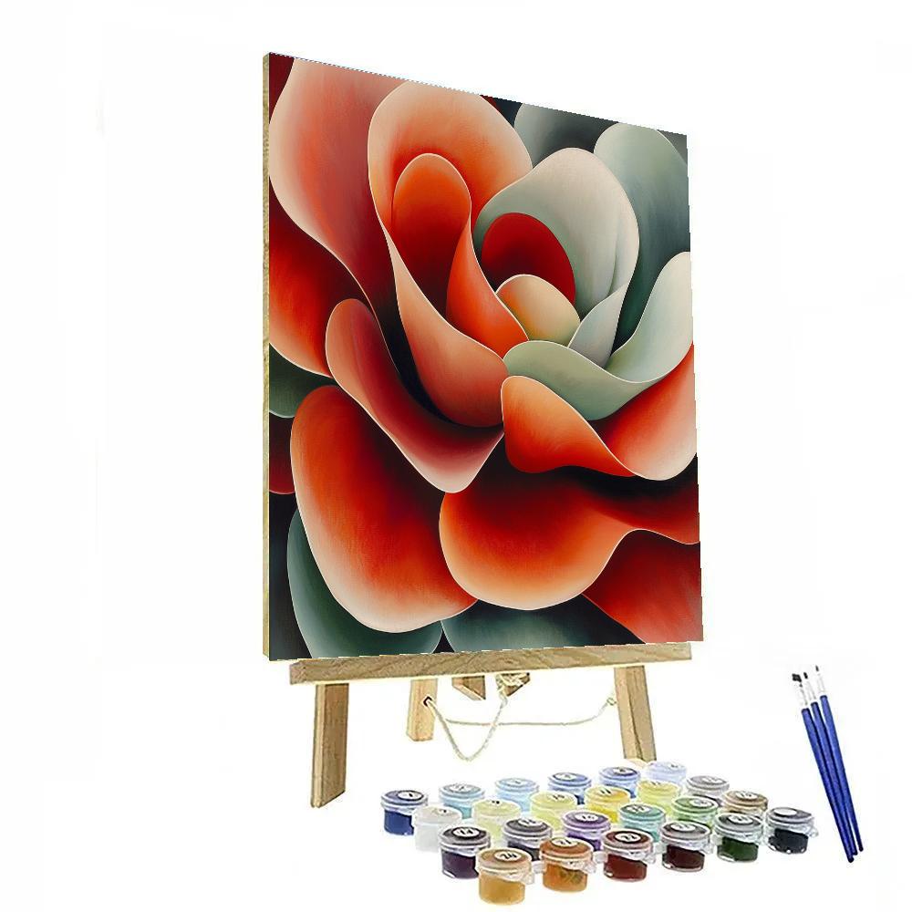 Georgia OKeeffe Inspired Desert Flowers Number painting